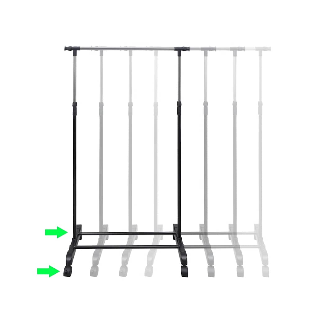 Adjustable Garment Racks 2 Pcs. 1 Clothes Rail