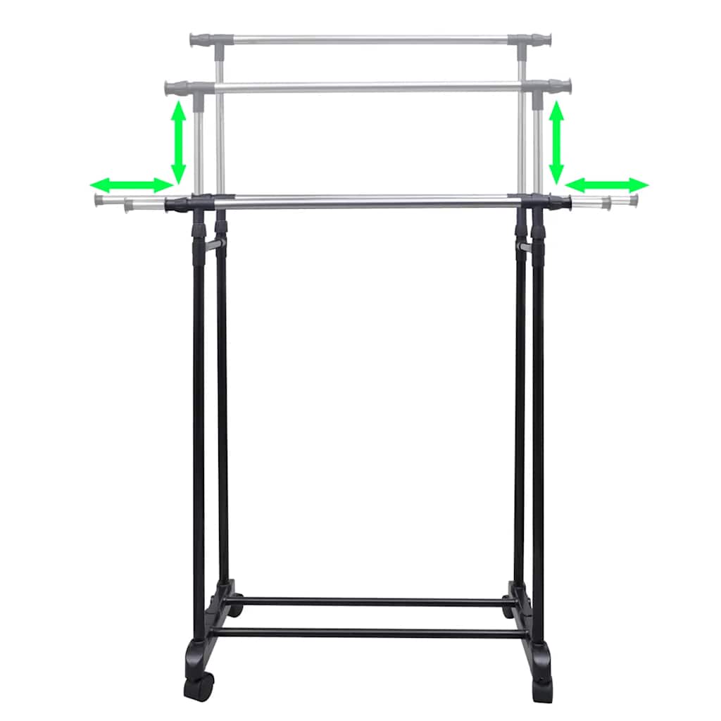 Adjustable Clothes Racks 2 pcs. 2 Hanging Rails