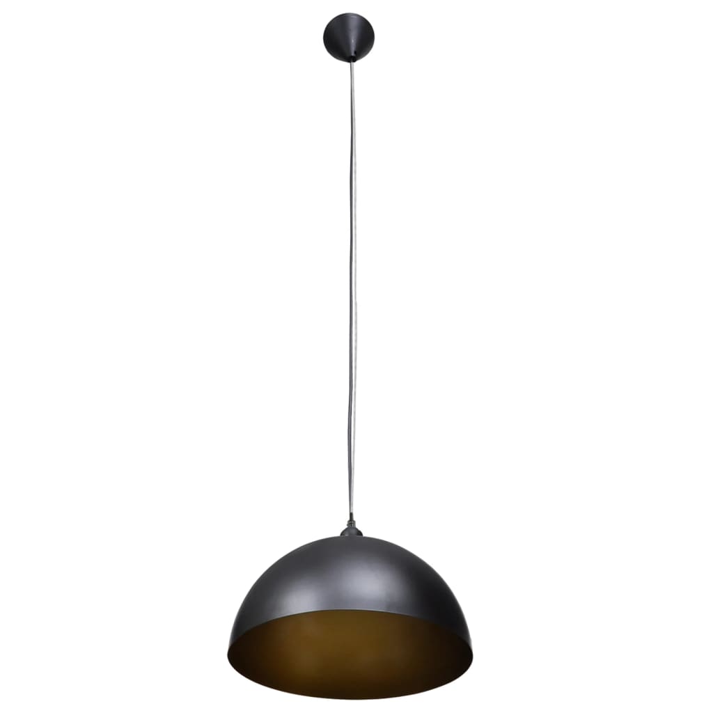 Ceiling light 2 pcs. Height adjustable Hemispherical Black