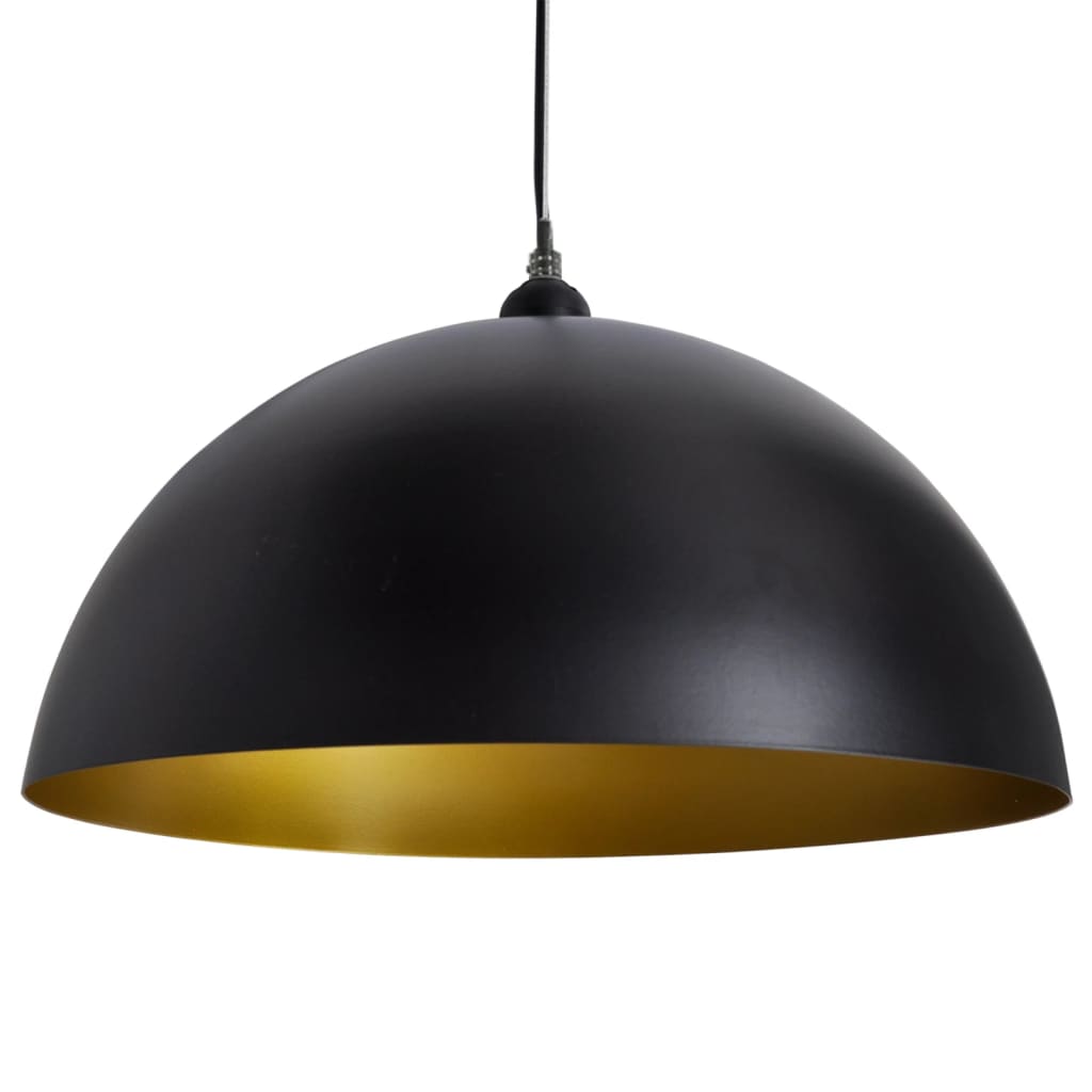 Ceiling light 2 pcs. Height adjustable Hemispherical Black