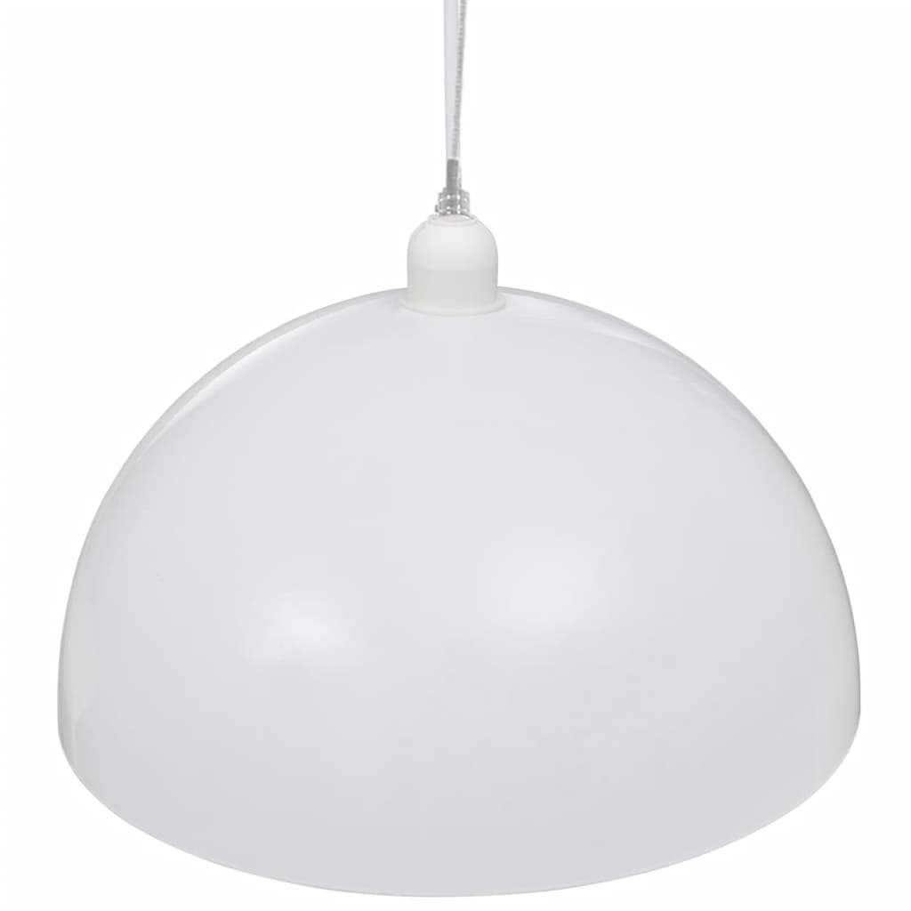 Ceiling Light 2 pcs. Height-Adjustable Hemispherical White