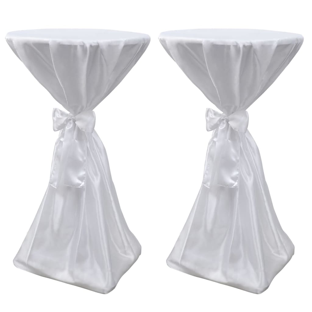 2 x Table Cover Bar Table Cover white 80 cm