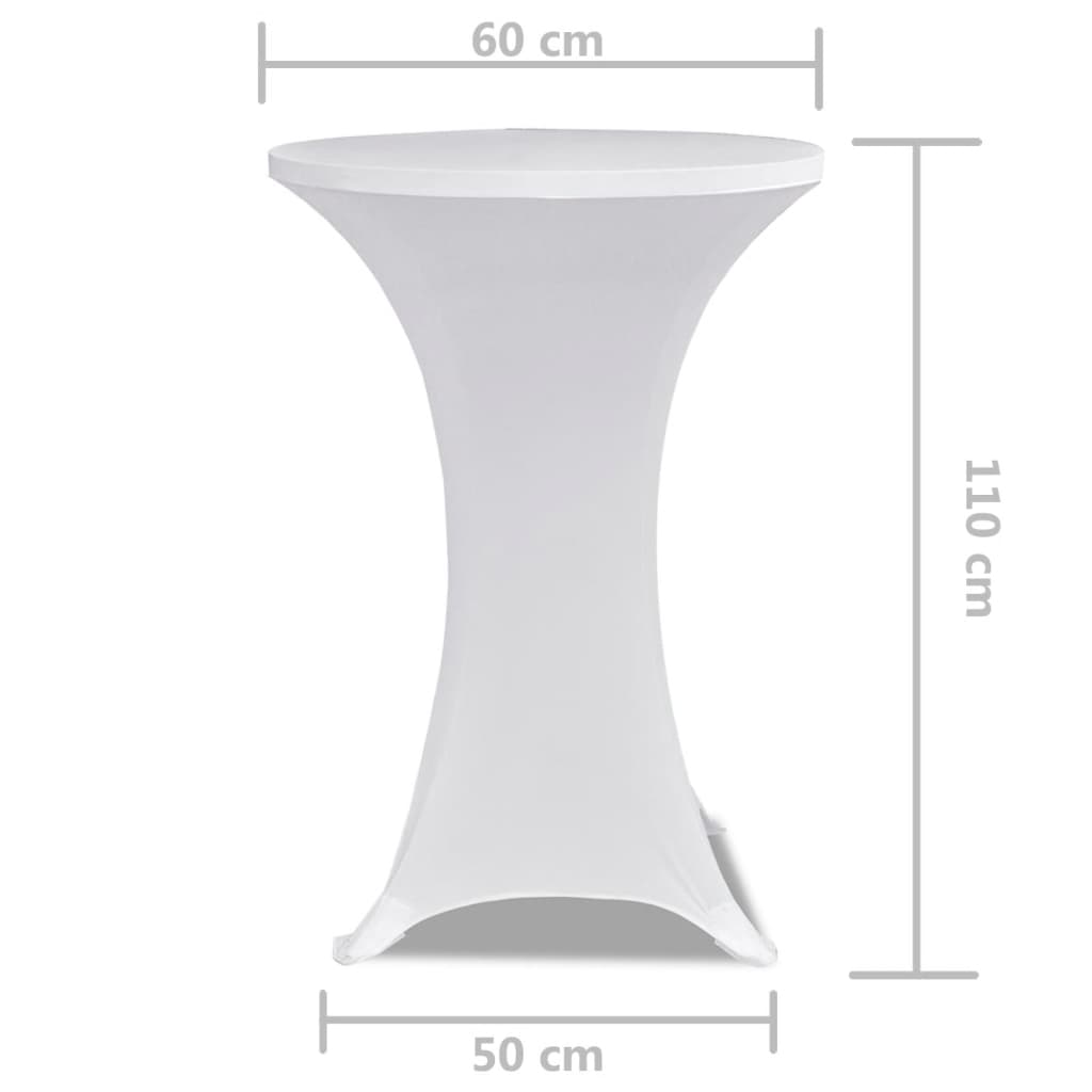 2 x Stretch Table Cover for Bar Table Ø60 cm white