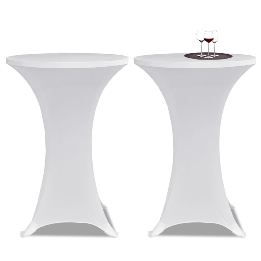 2 x Stretch Table Cover for Bar Table Ø60 cm white