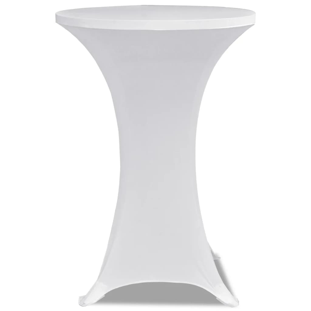2 x Spandex Poseur Table Cover Ø80 cm white