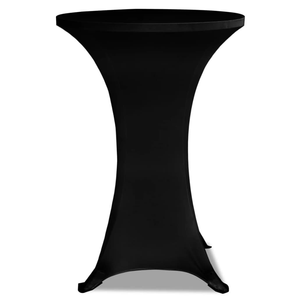 2 x Stretch Table Cover for Poseur Table Ø60 cm Black