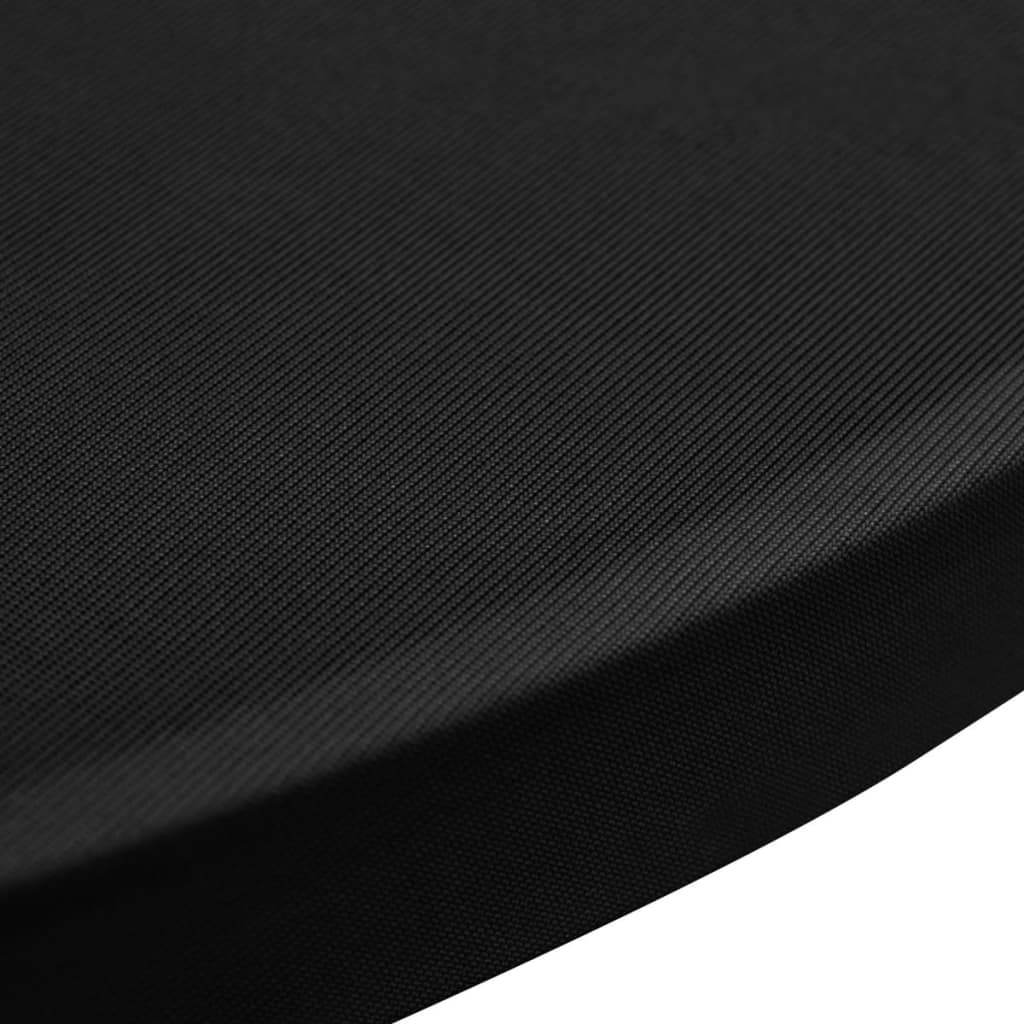 2 x Stretch Table Cover for Poseur Table Ø60 cm Black