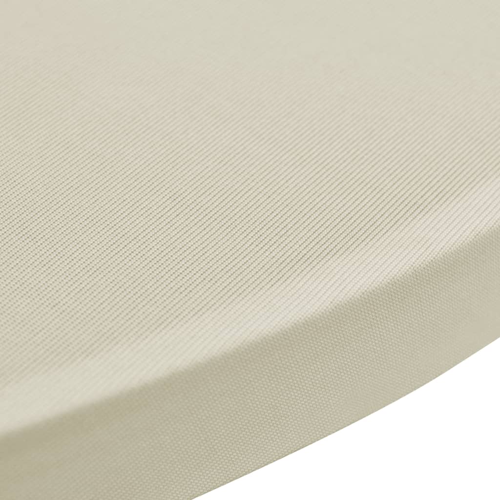 2 x Spandex Tablecloth for High Table Ø80 cm Cream