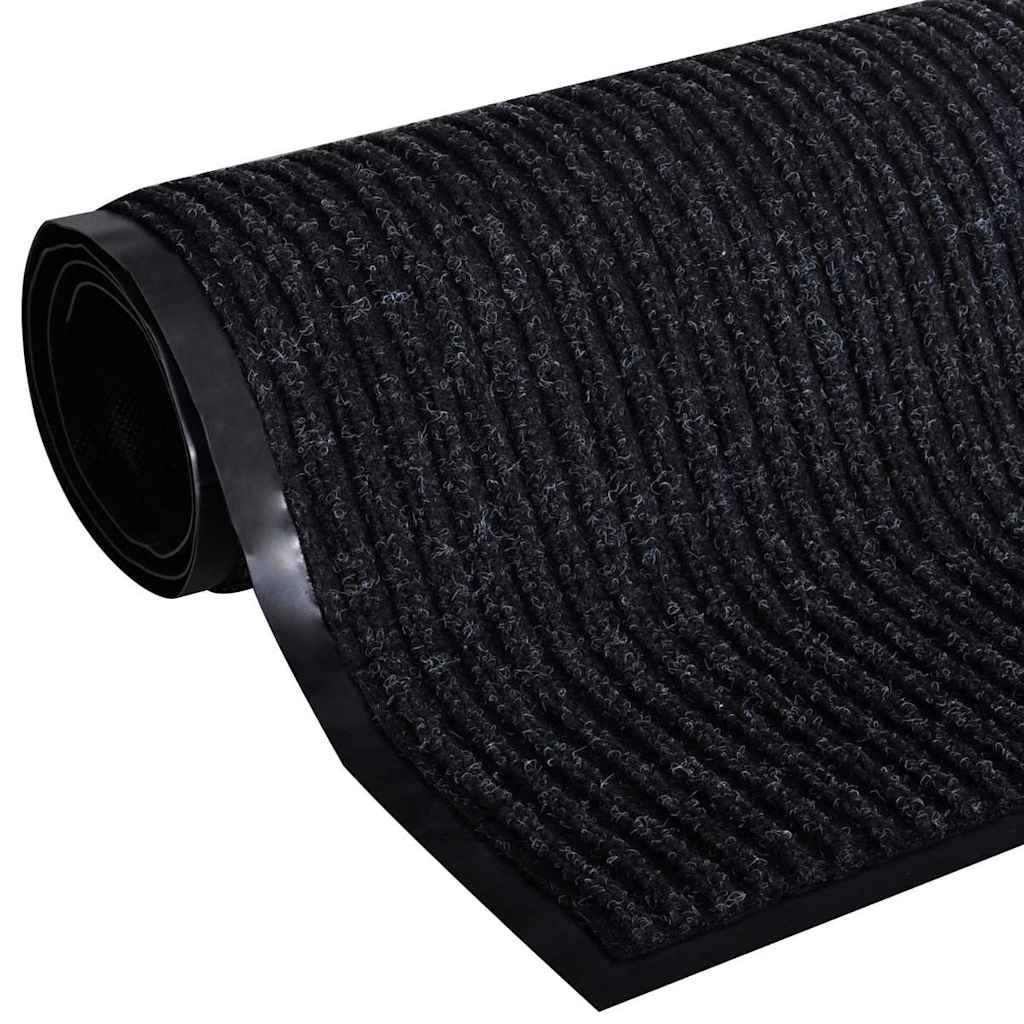 Doormat Black 120 x 180 cm PVC