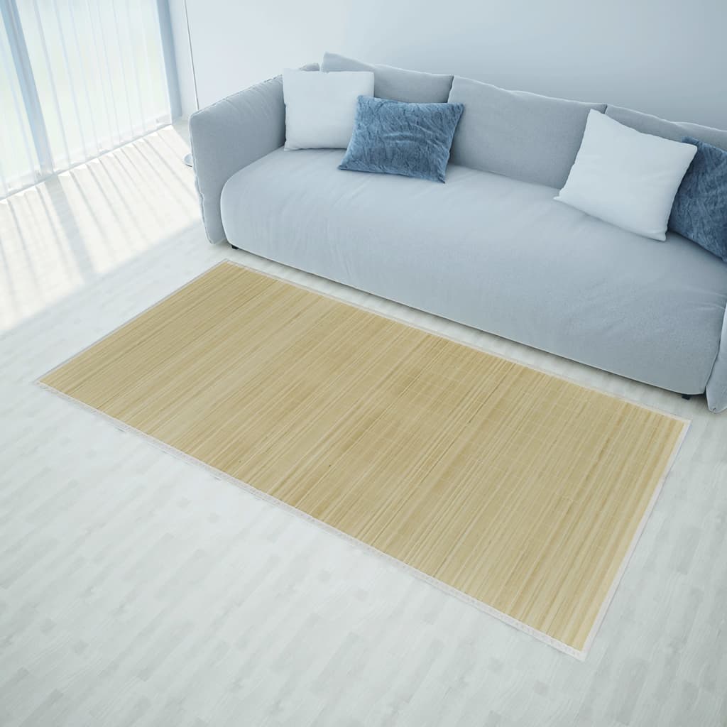 Bamboo Rug Natural Rectangular 80x300 cm