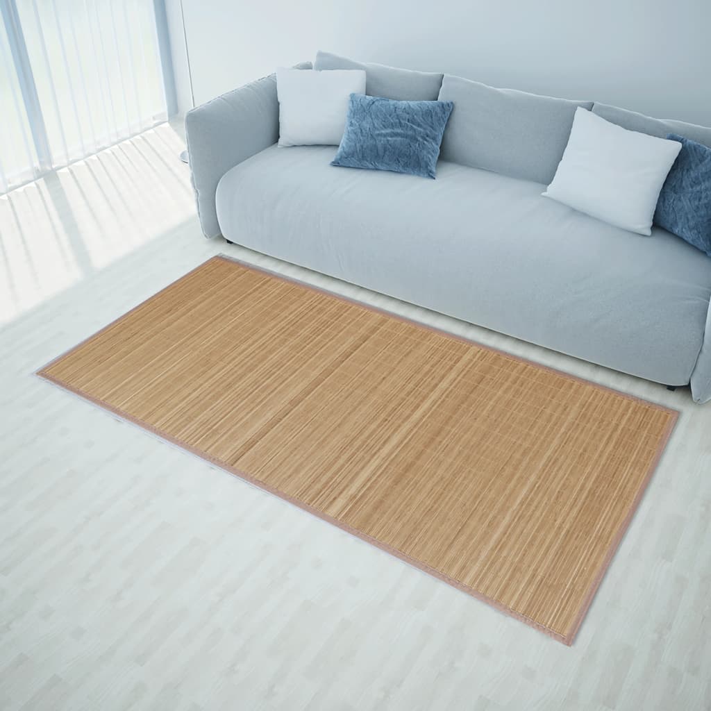 Carpet Bamboo Brown Rectangular 80x300 cm