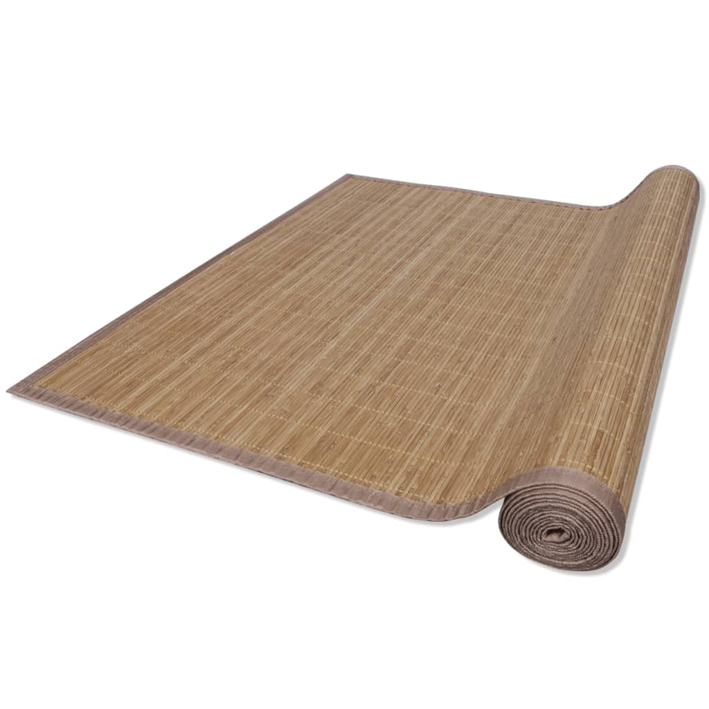 Tapis en bambou marron rectangulaire 150x200 cm