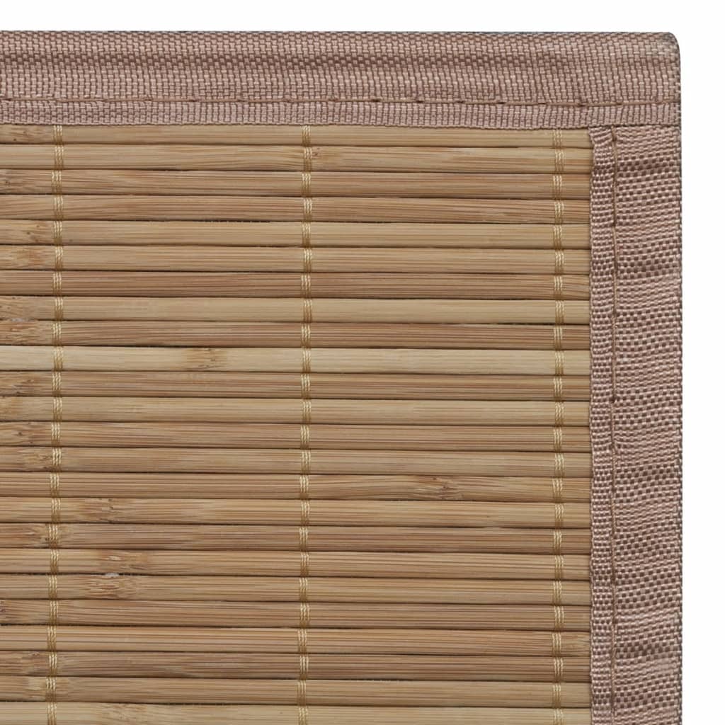 Tapis en bambou marron rectangulaire 150x200 cm