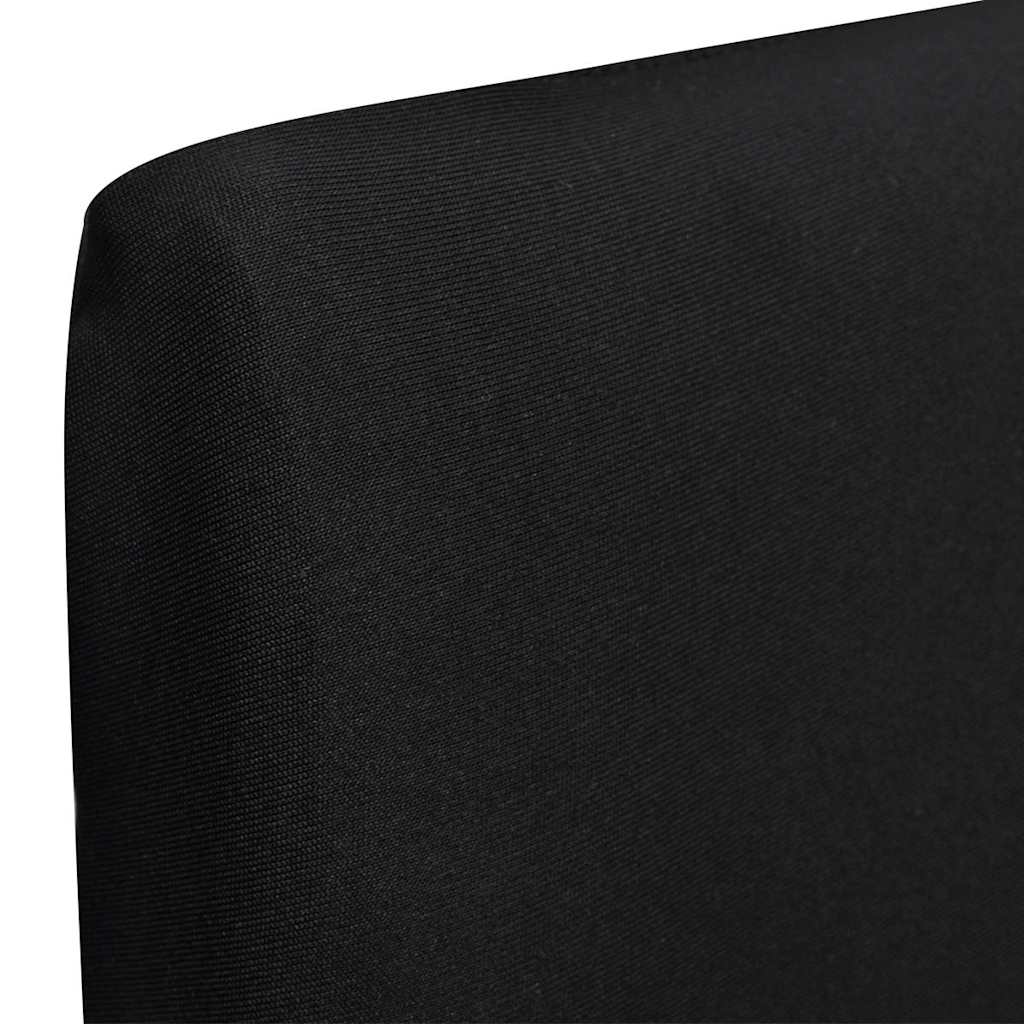 6 housses de chaise noires droites extensibles