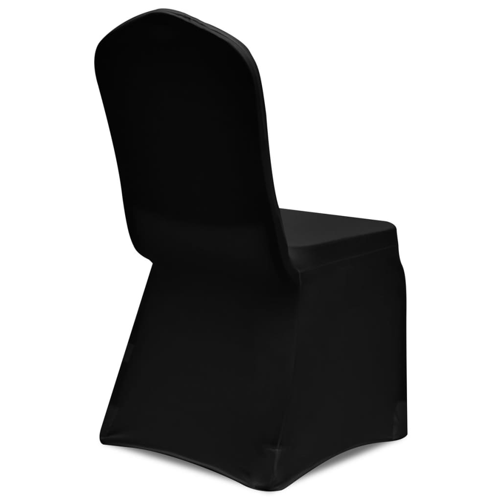50 x Housse de chaise extensible noire
