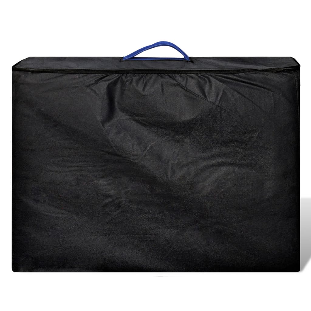 Folding Massage Table 2-Zone with Wooden Frame Blue