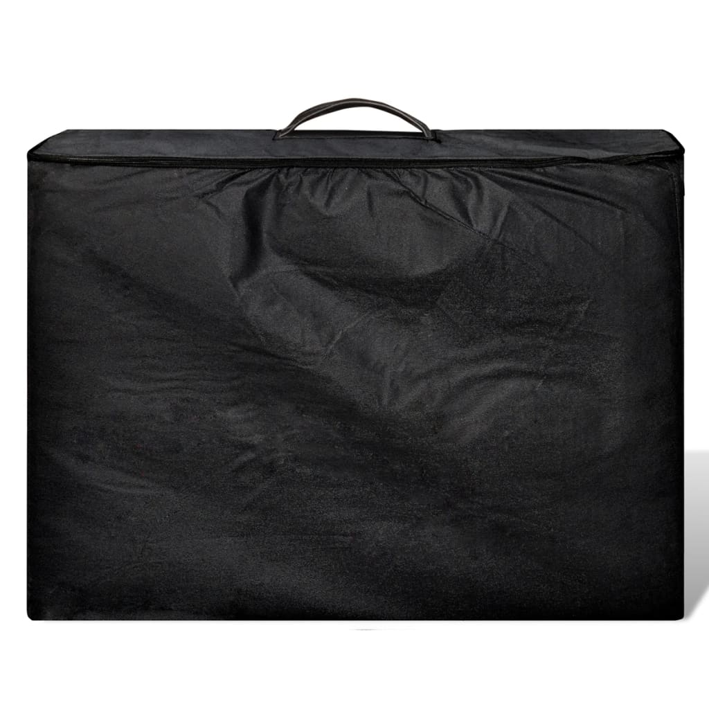 Table de massage pliable 2 zones avec cadre en bois noir