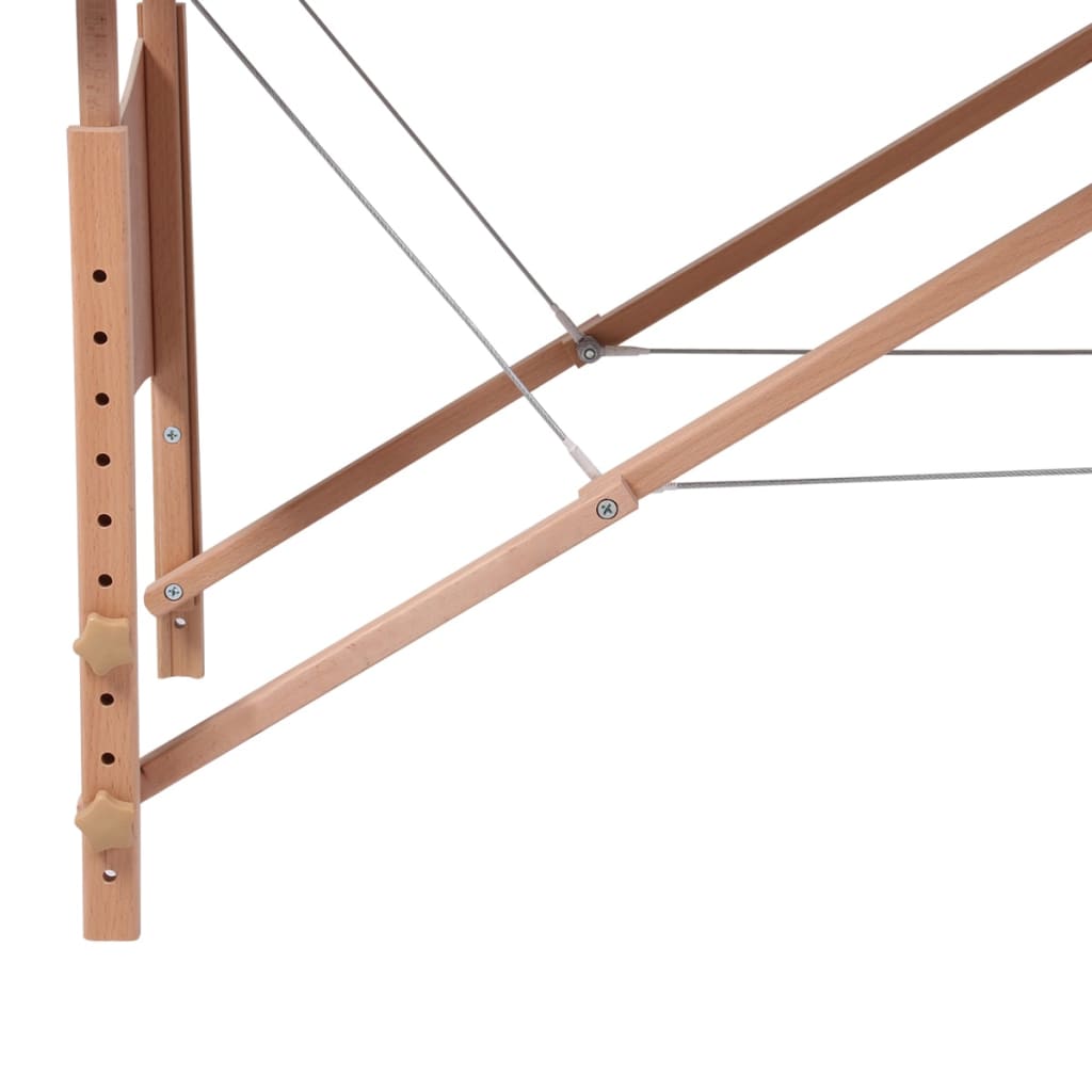 Table de massage pliable 2 zones avec cadre en bois noir