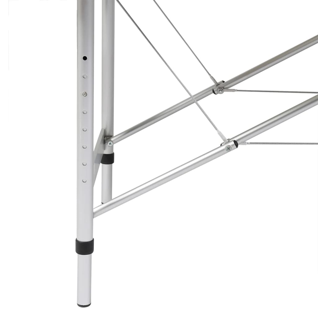 Table de massage pliable 2 zones avec cadre en aluminium noir