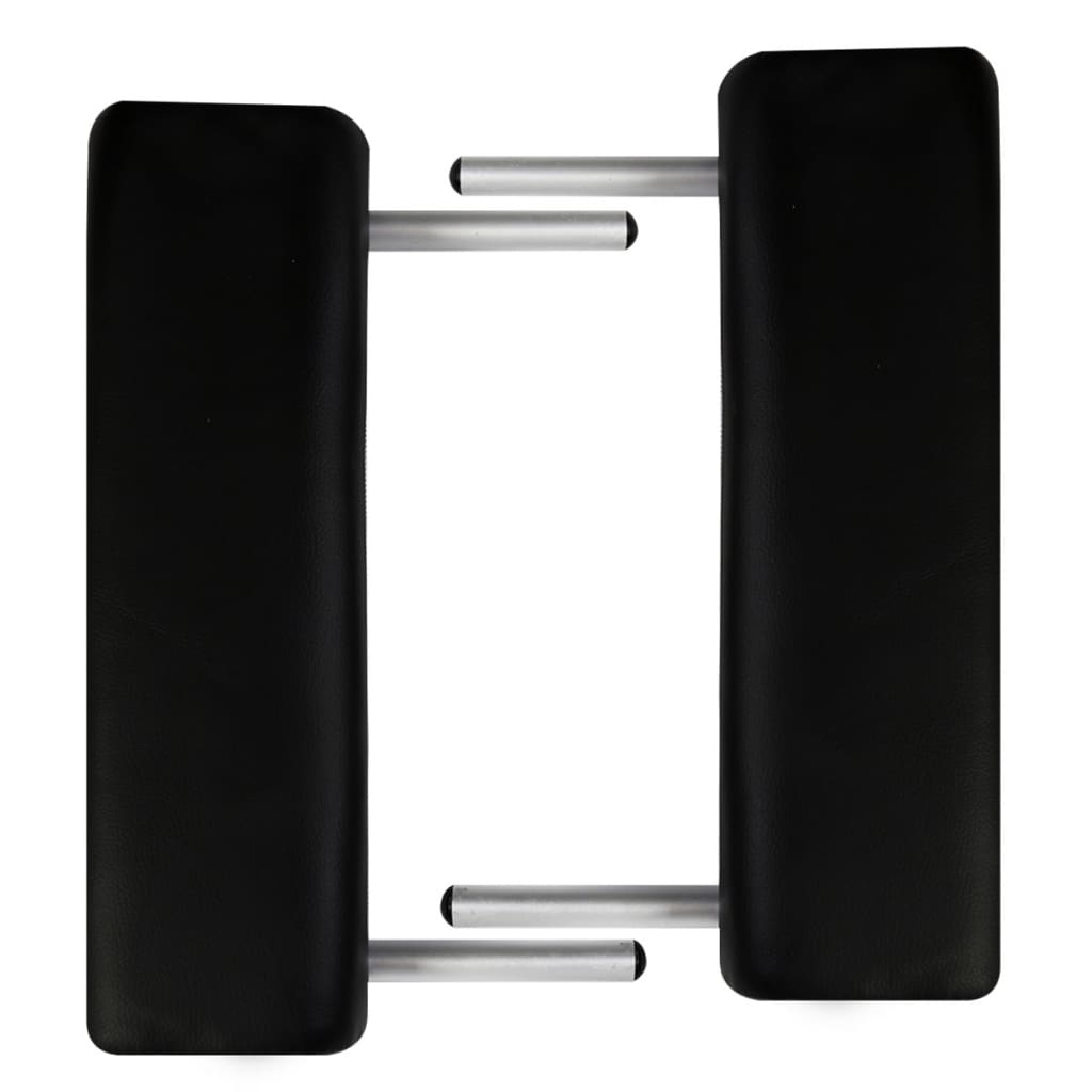 Table de massage pliable 2 zones avec cadre en aluminium noir