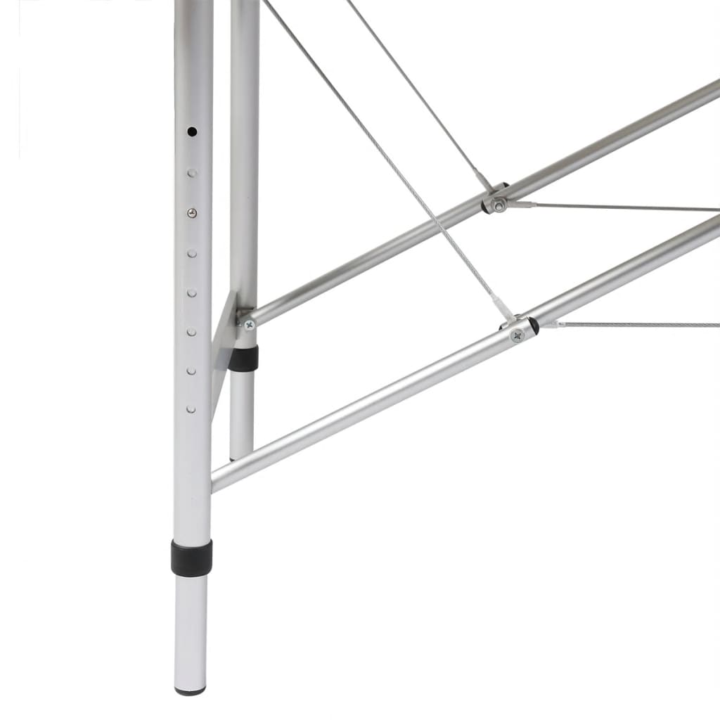 Table de massage à cadre en aluminium, pliable 3 zones noir