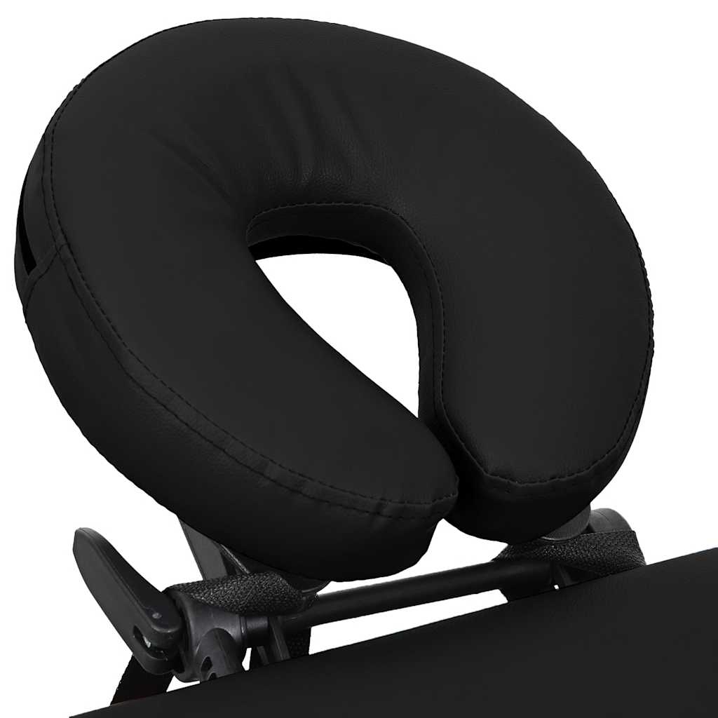 Portable Massage Table 4-Zone with Aluminum Frame Black