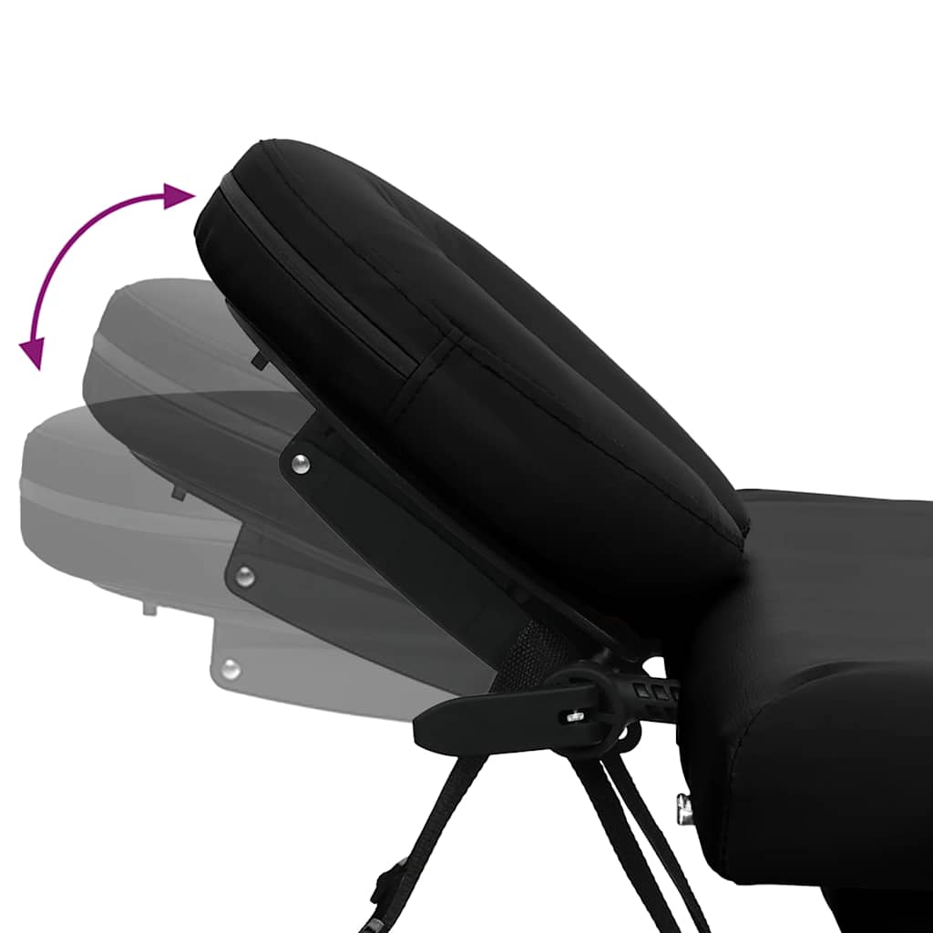 Portable Massage Table 4-Zone with Aluminum Frame Black