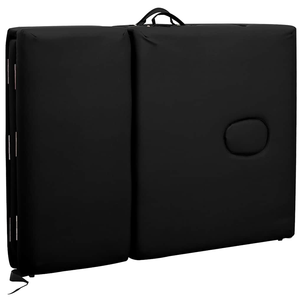 Portable Massage Table 4-Zone with Aluminum Frame Black