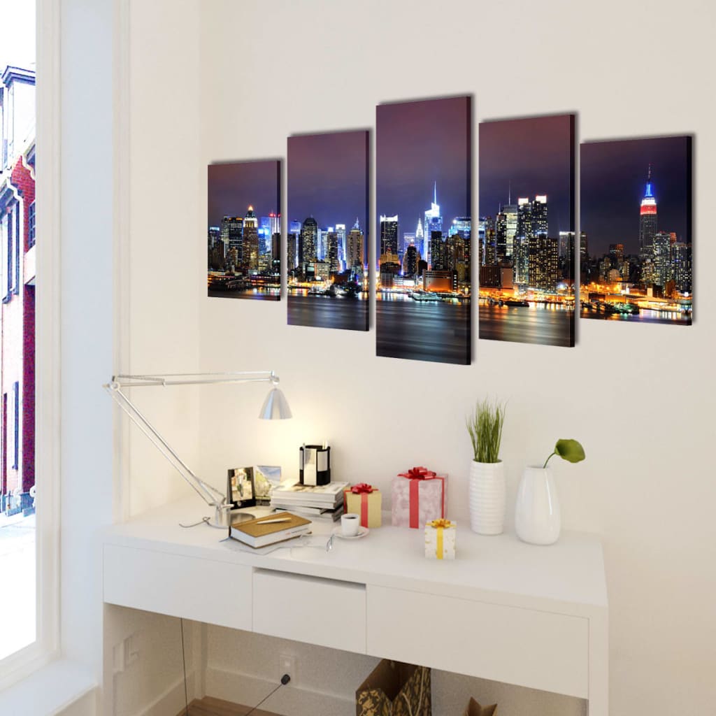 Tableaux Décoration Set New York en couleur 200 x 100 cm