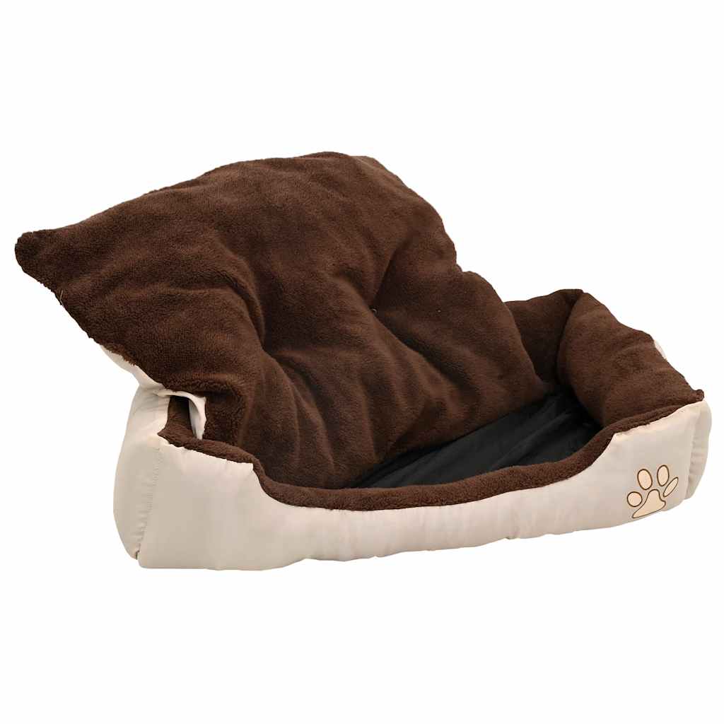 Warmes Hundebett mit Polsterkissen L