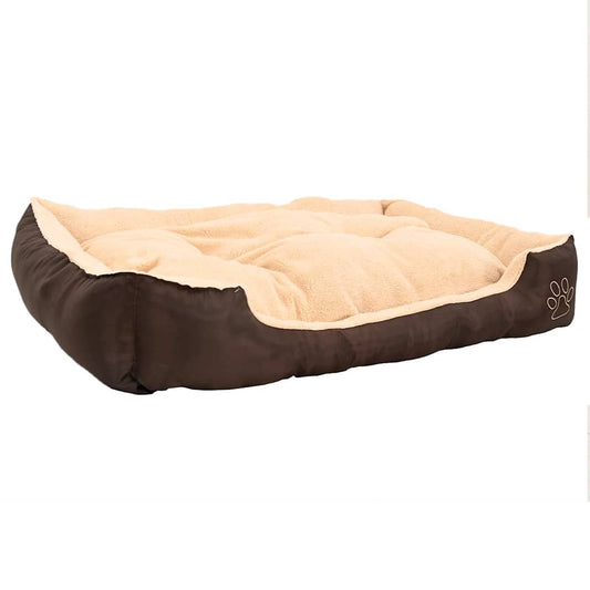 Warmes Hundebett mit Polsterkissen L