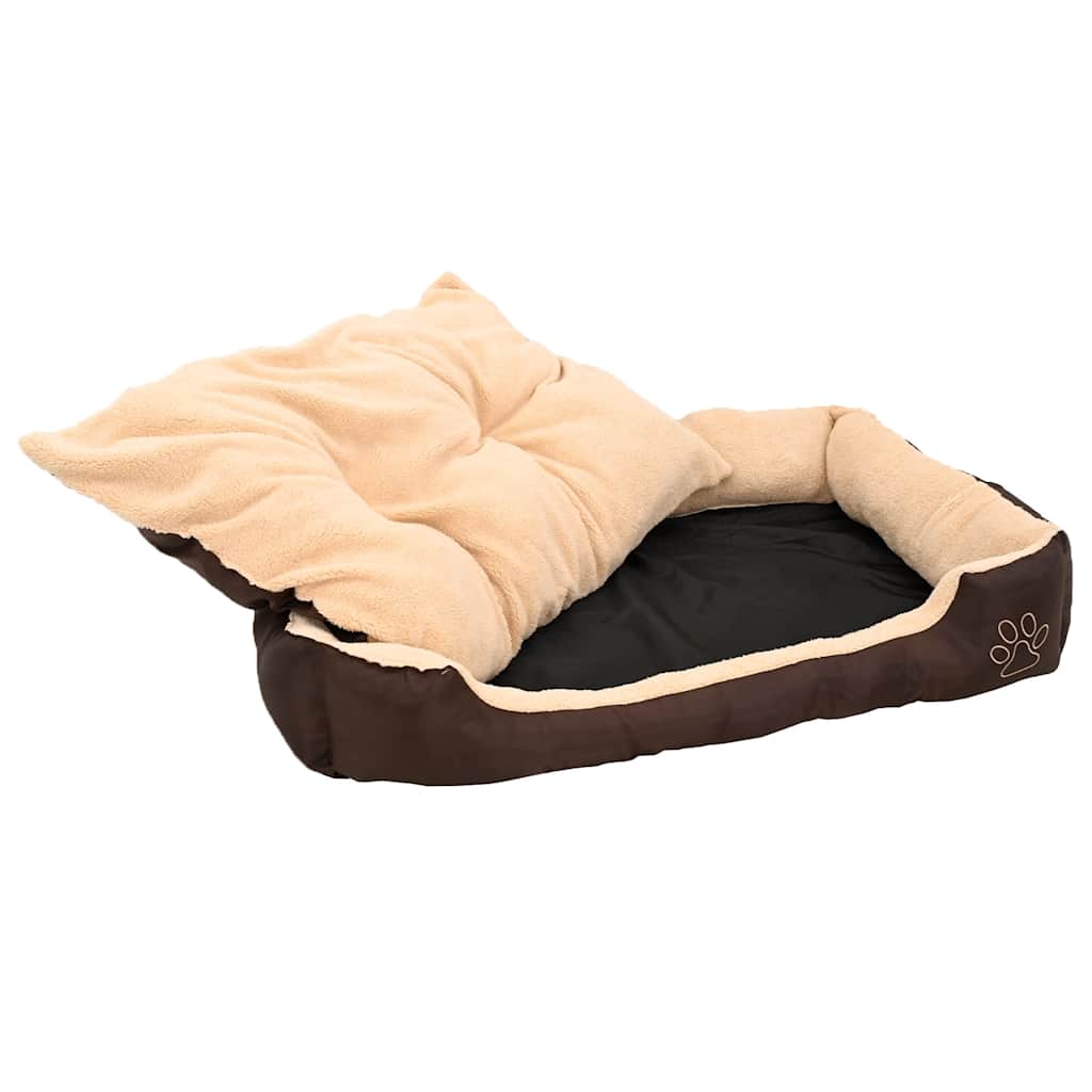 Warmes Hundebett mit Polsterkissen L
