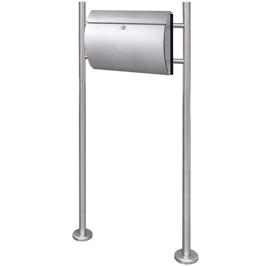 Stainless steel letterbox with stand