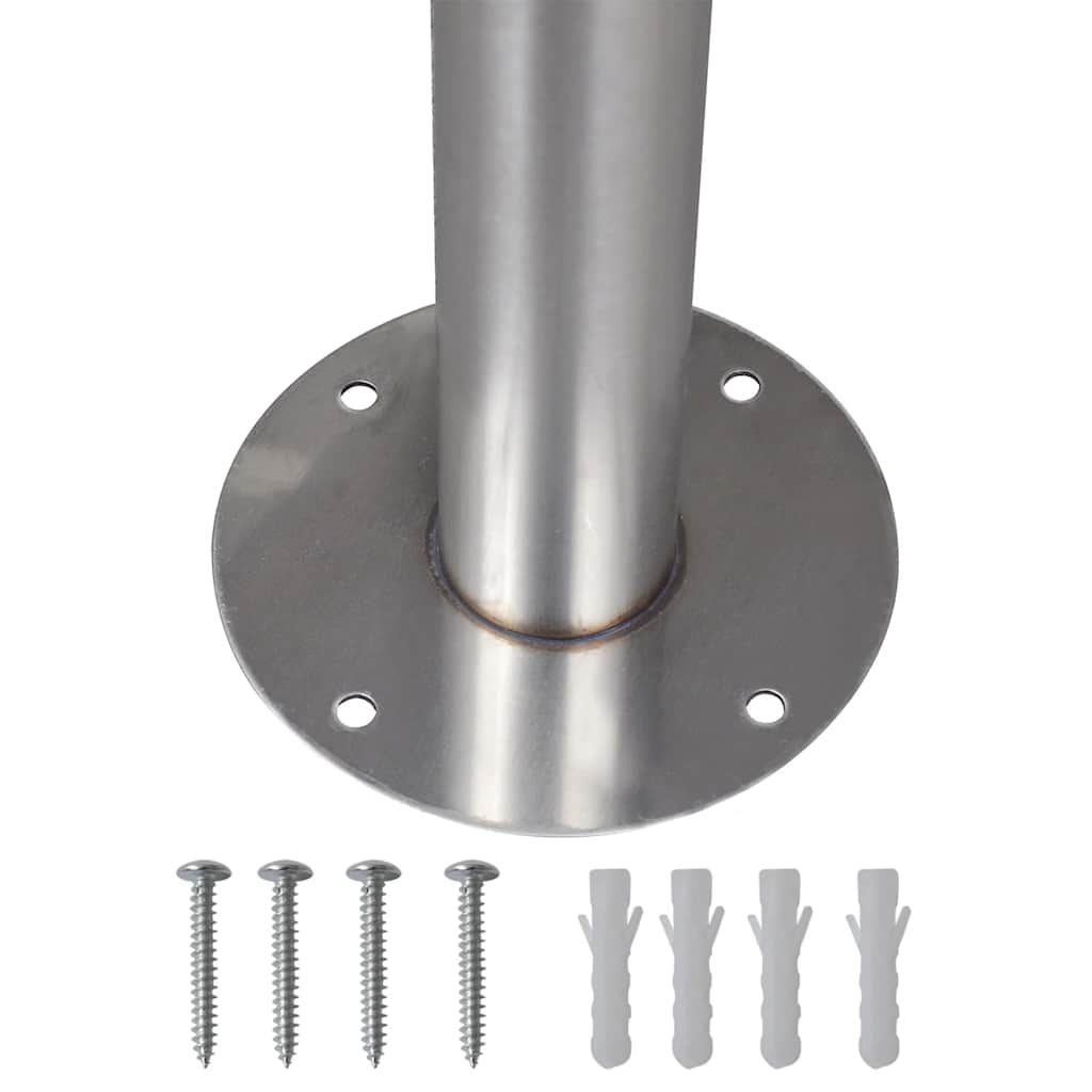 Boîte aux lettres double en inox avec support