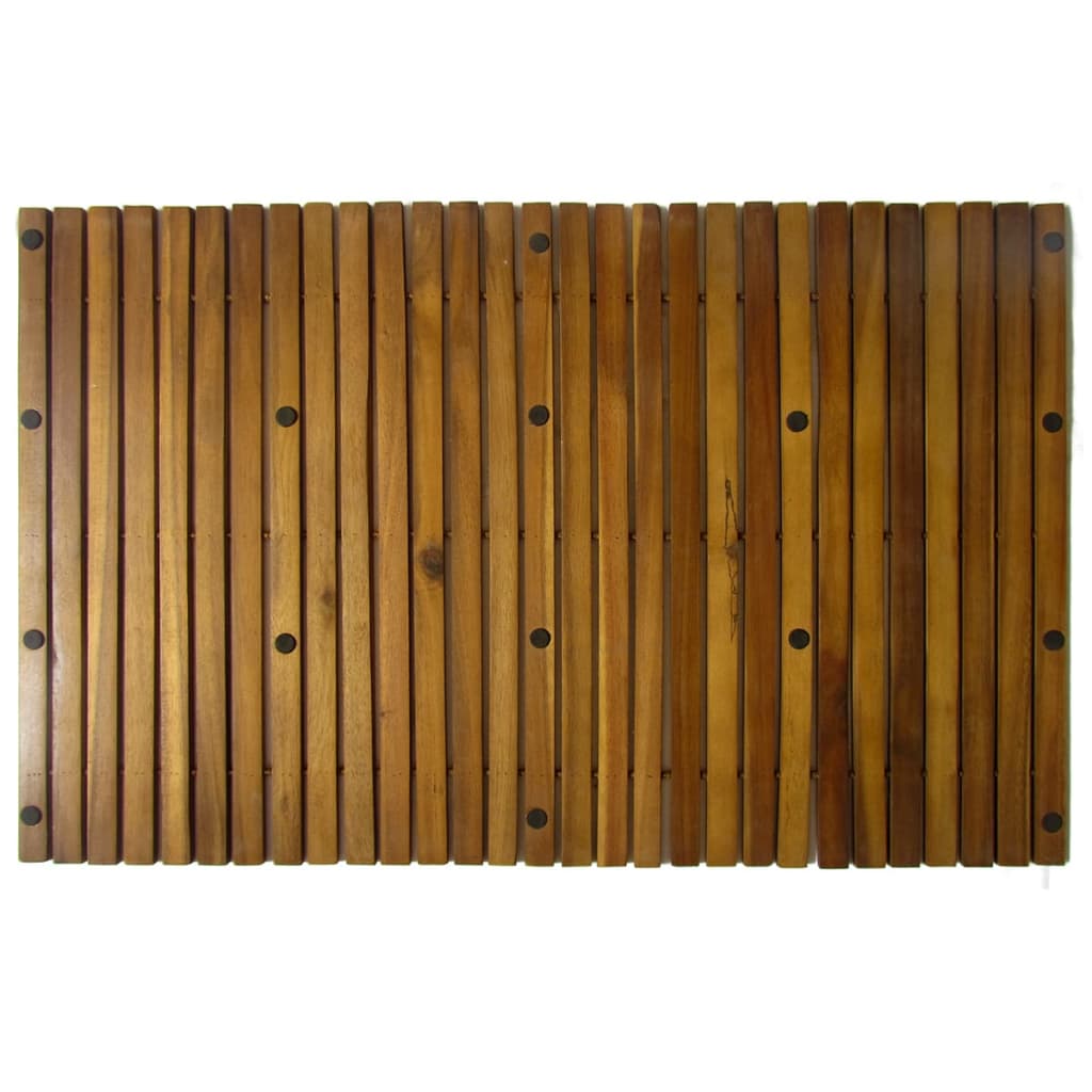 3 x tapis de bain en bois d'acacia 80 x 50 cm