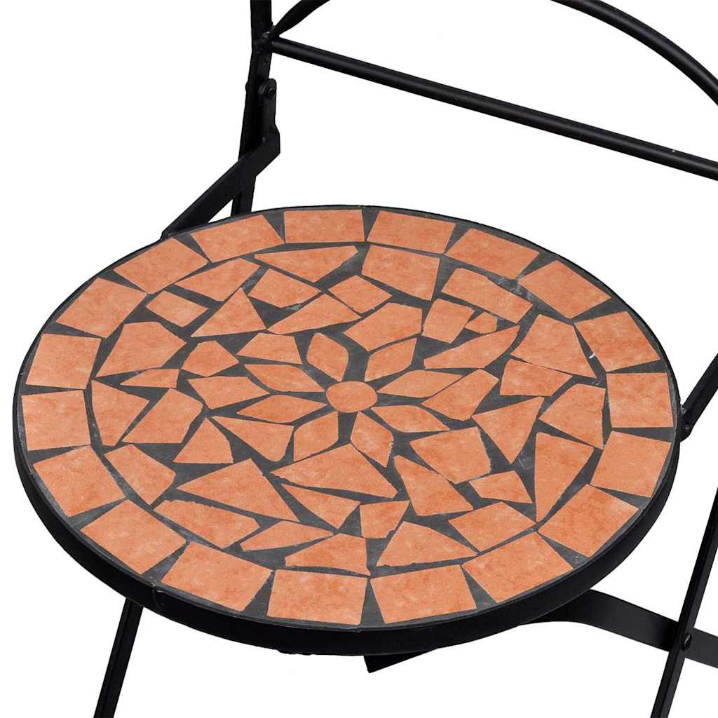 3-tlg. Bistro-Set Keramik Terrakotta