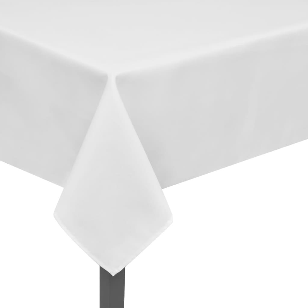 5 nappes blanches 170 x 130 cm