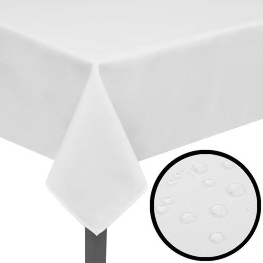 5 white tablecloths 220 x 130 cm