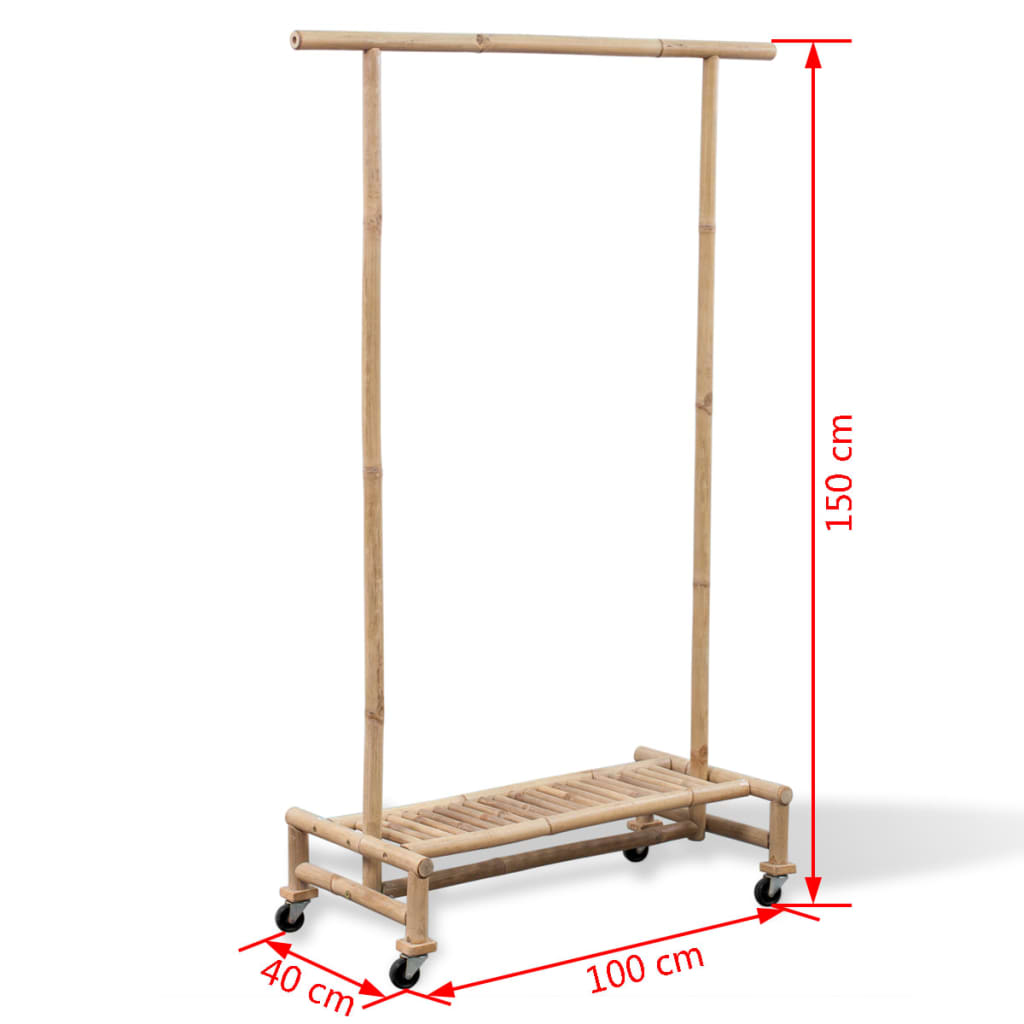 Portant à vêtements en bambou