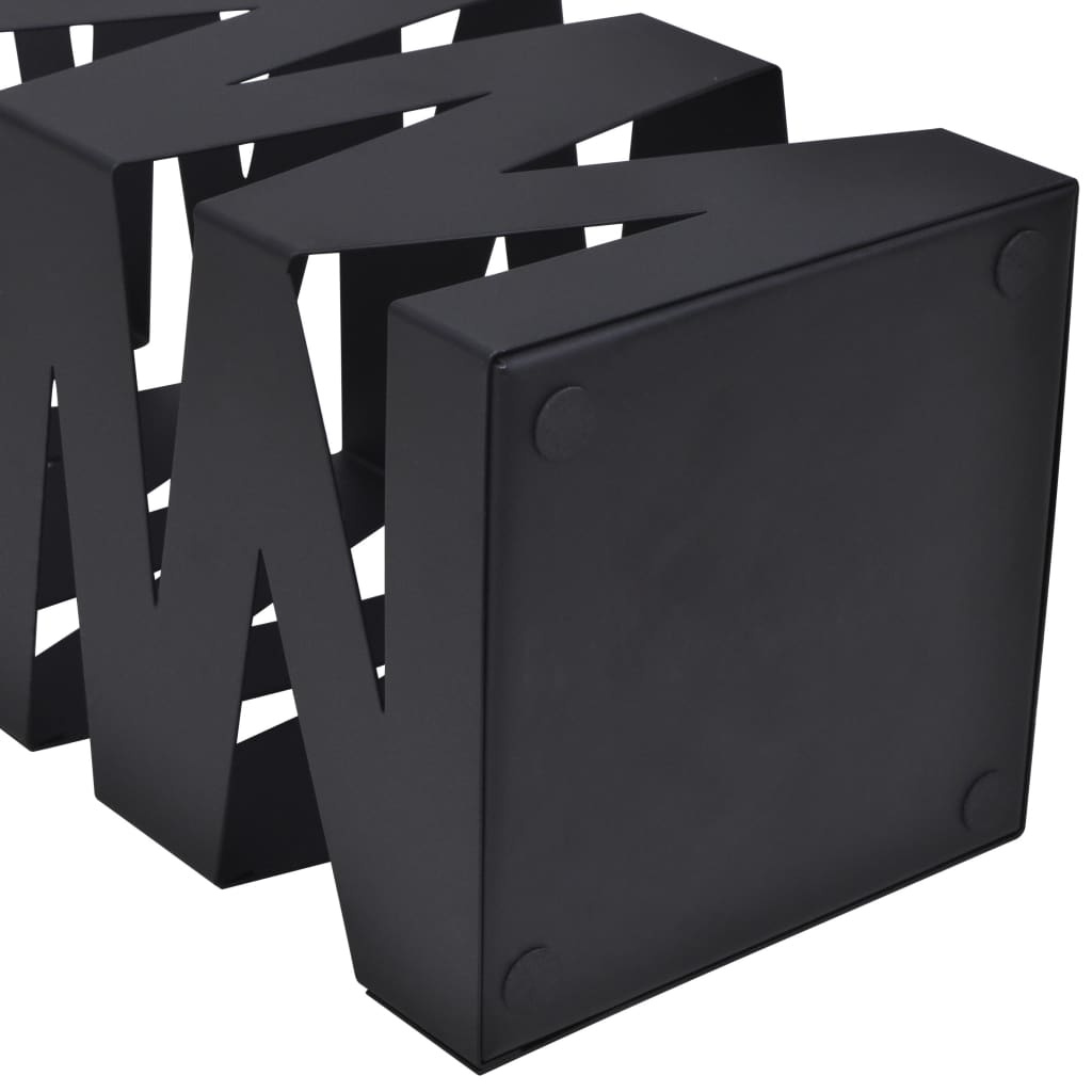 Porte-parapluies support parapluie canne acier noir carré 48,5 cm