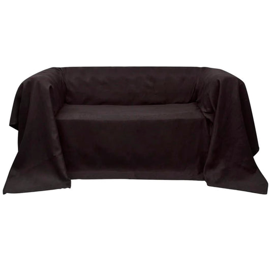 Micro-Suede Sofa Throw Blanket Brown 140 x 210 cm