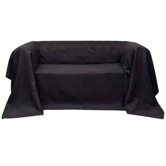 Microsuede Sofa Throw Anthracite 210x280 cm