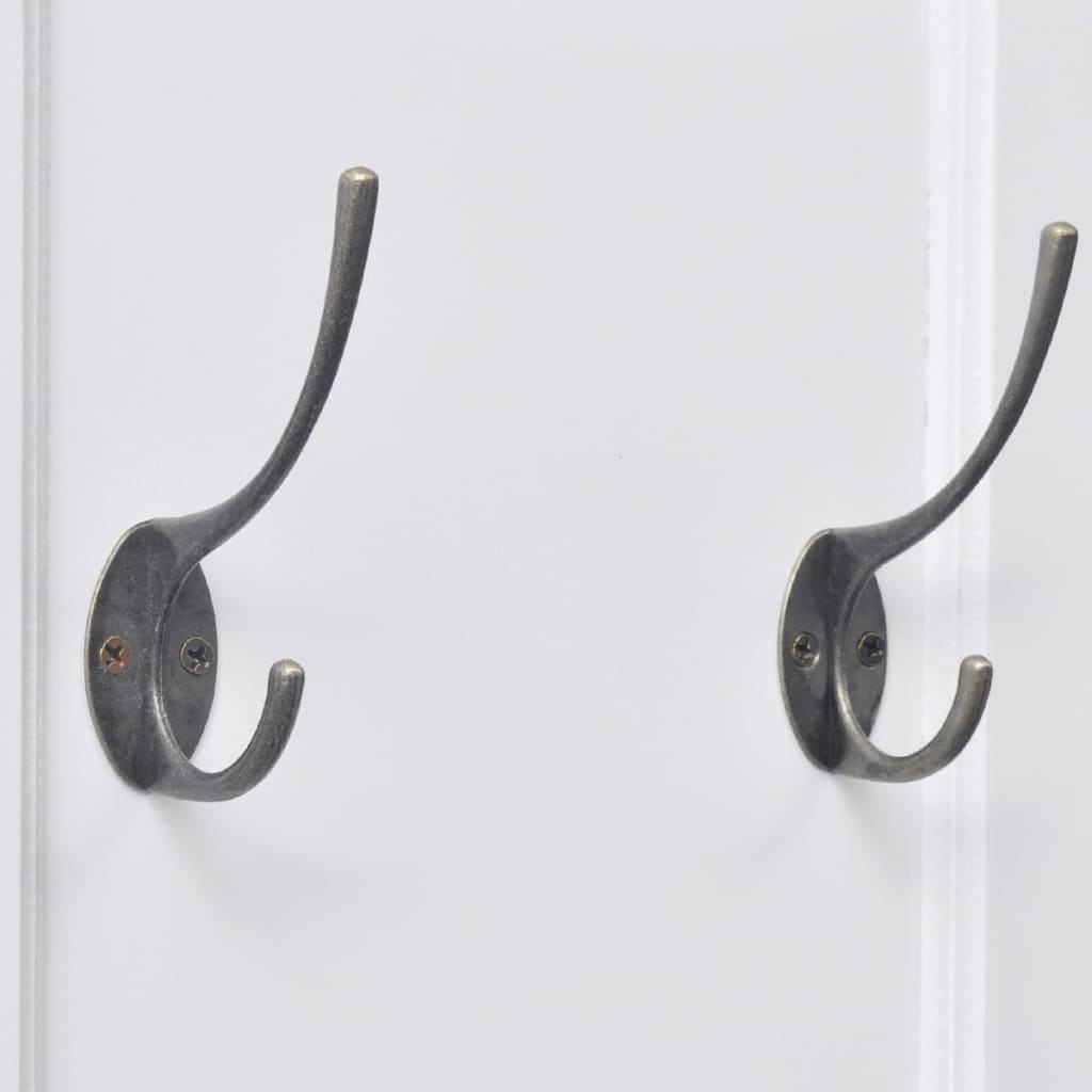 Coat Rack Panel 2 pcs. White