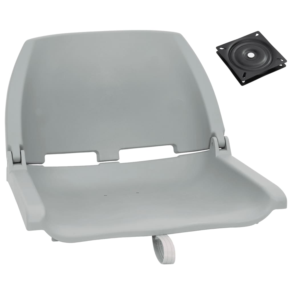 Lot de 2 sièges bateau pliables gris