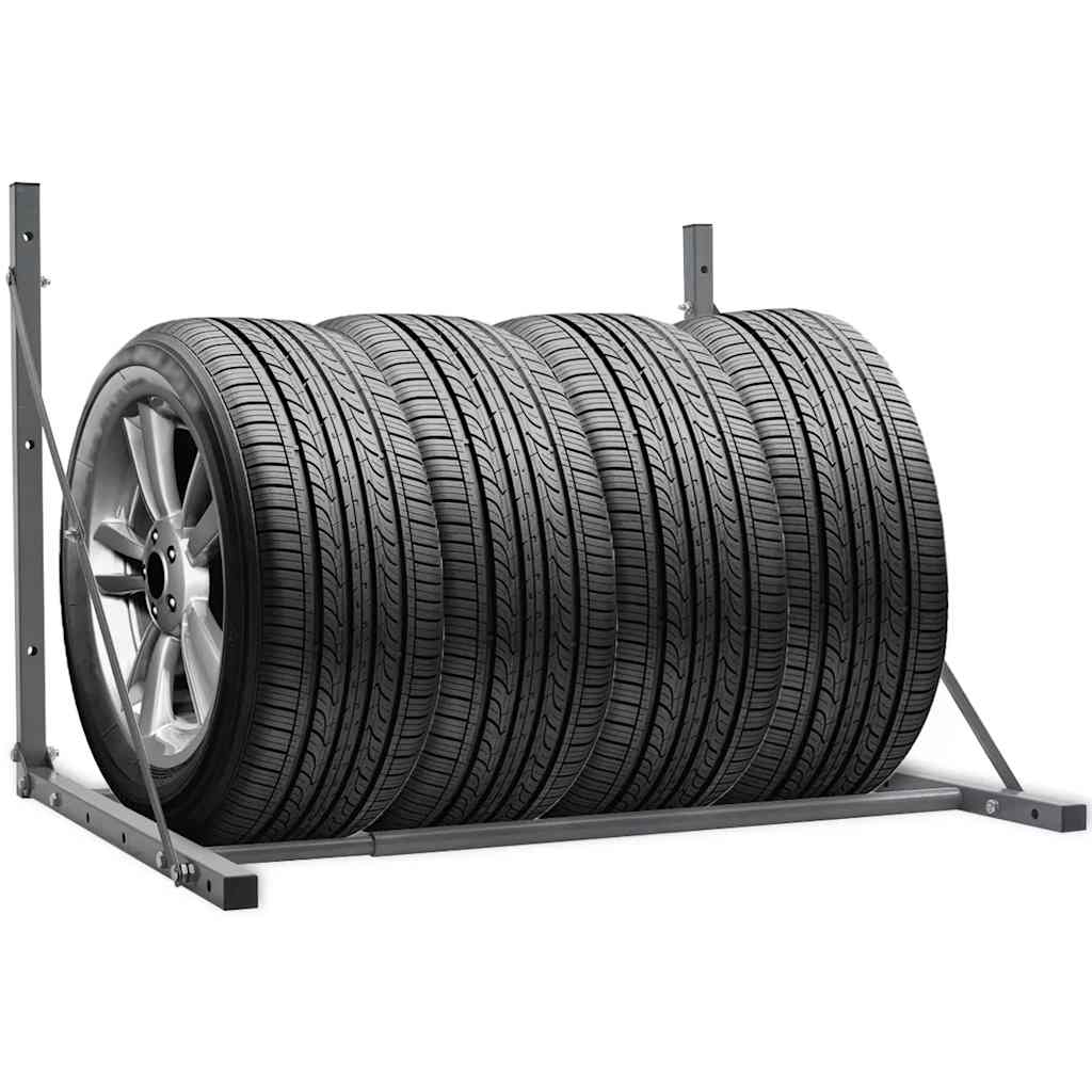 Tire Rack Silver Steel