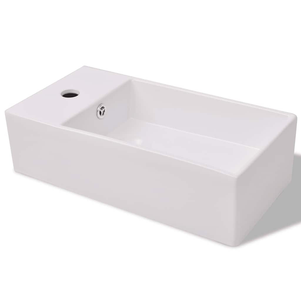 3-tlg. Badmöbel-Set mit Waschbecken Schwarz