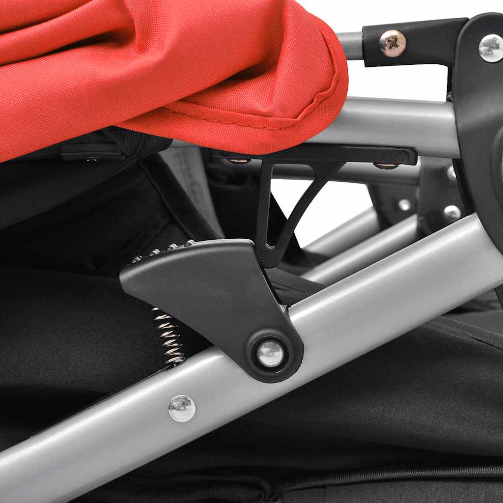 Twin Stroller Steel Red and Black