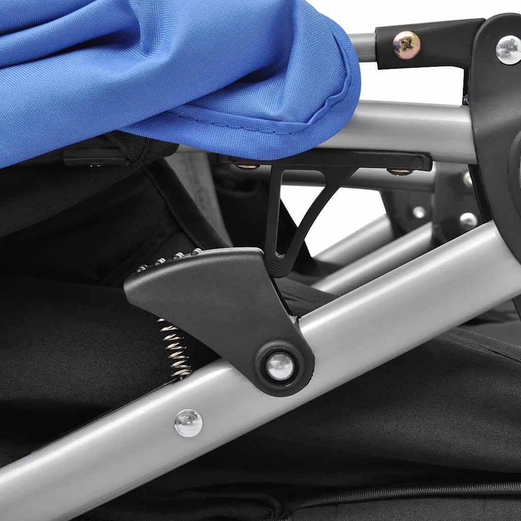 Twin Stroller Steel Blue and Black