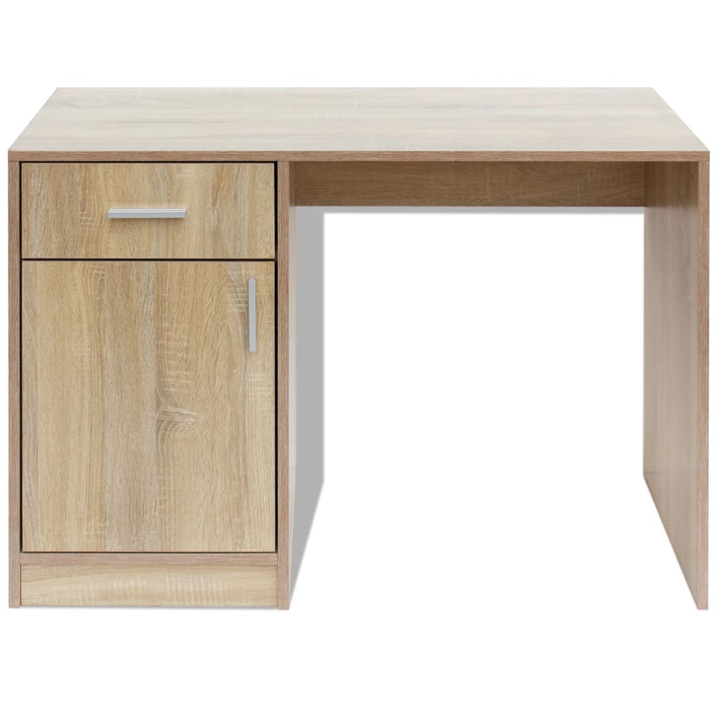 Desk with drawer and cabinet oak 100x40x73 cm