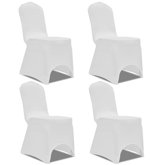 Stretch Chair Cover 4 Pieces White